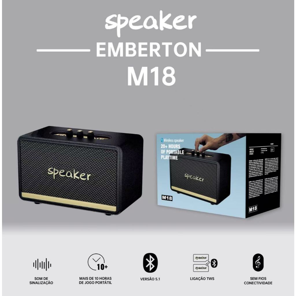 ลำโพงบลูทูธ รุ่นSpeaker.m18รองรับAUX/TF/USB ปรับเบสได้ ดีไซน์สวย เบสแน่น มีหูหิ้วในตัวมีหลายรุ่น Stockwell II