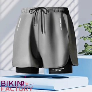 BIKINI FACTORY กางเกงว่ายน้ำ กางเกงว่ายน้ำผู้ชาย กางเกงเดินชายหาด 🩳 มีไซส์ M-3XL ผ้า2ชั้น BK-232