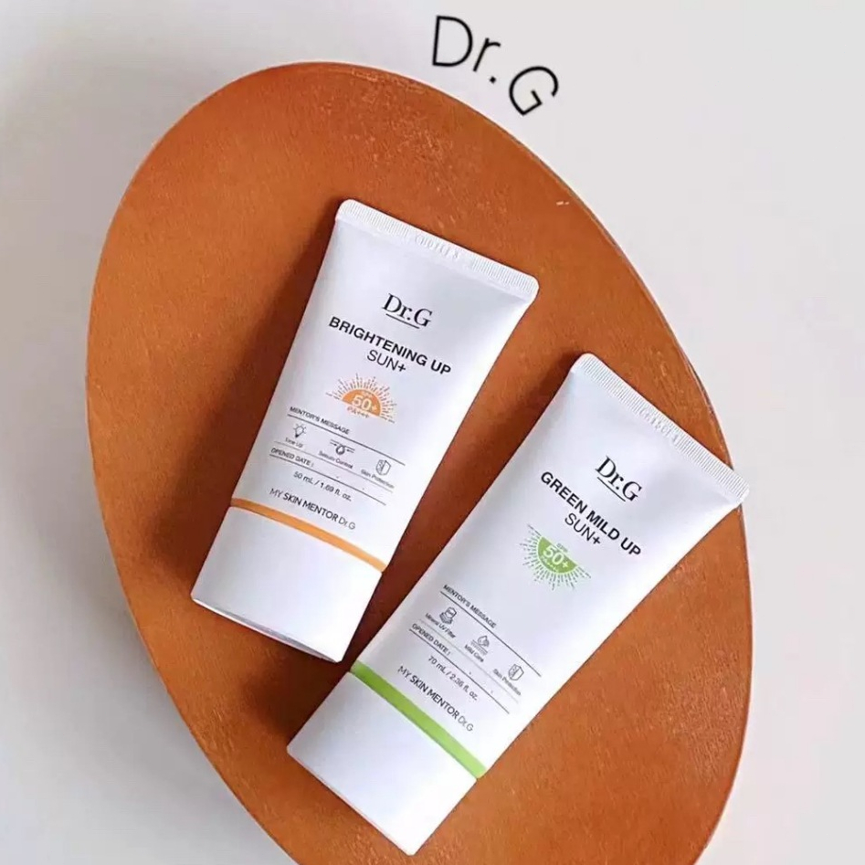 ครีมกันแดดมีในสต็อก DR.G GREEN MILD UP SUN+ SPF50+ PA++++ 50ml แพคเกจใหม่