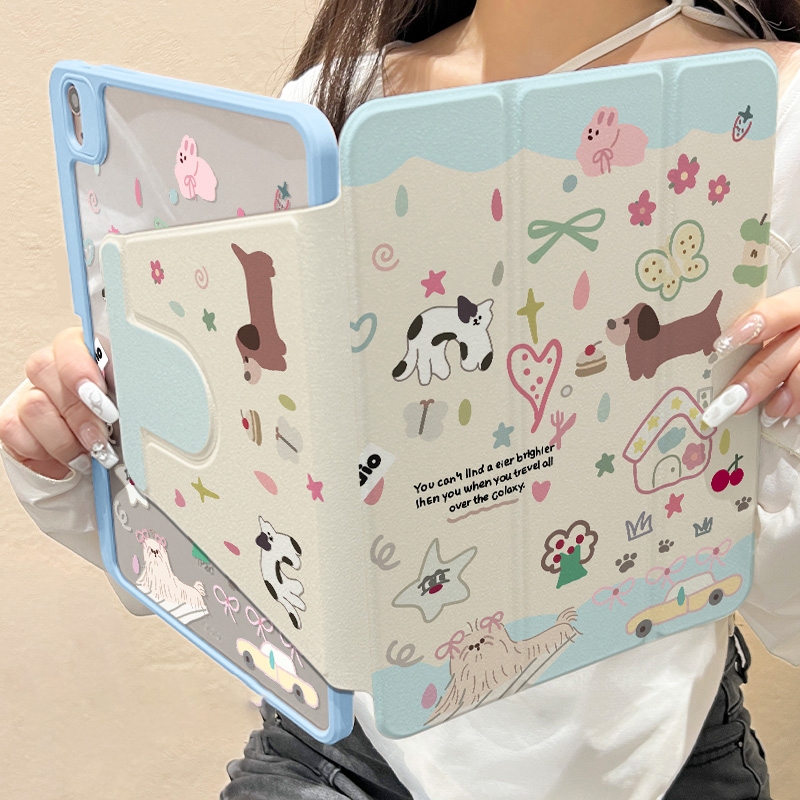 จัดส่งทันที เคสไอแพด น่ารัก Pro11 2024 Air7/6 11 Gen11Air5 การ์ตูน อะคริลิคหมุนได้ 360 Gen6/5 9.7 ราคา ถูกที่สุด ดีลบีเคเค แกลเลอรีภาพที่ 7