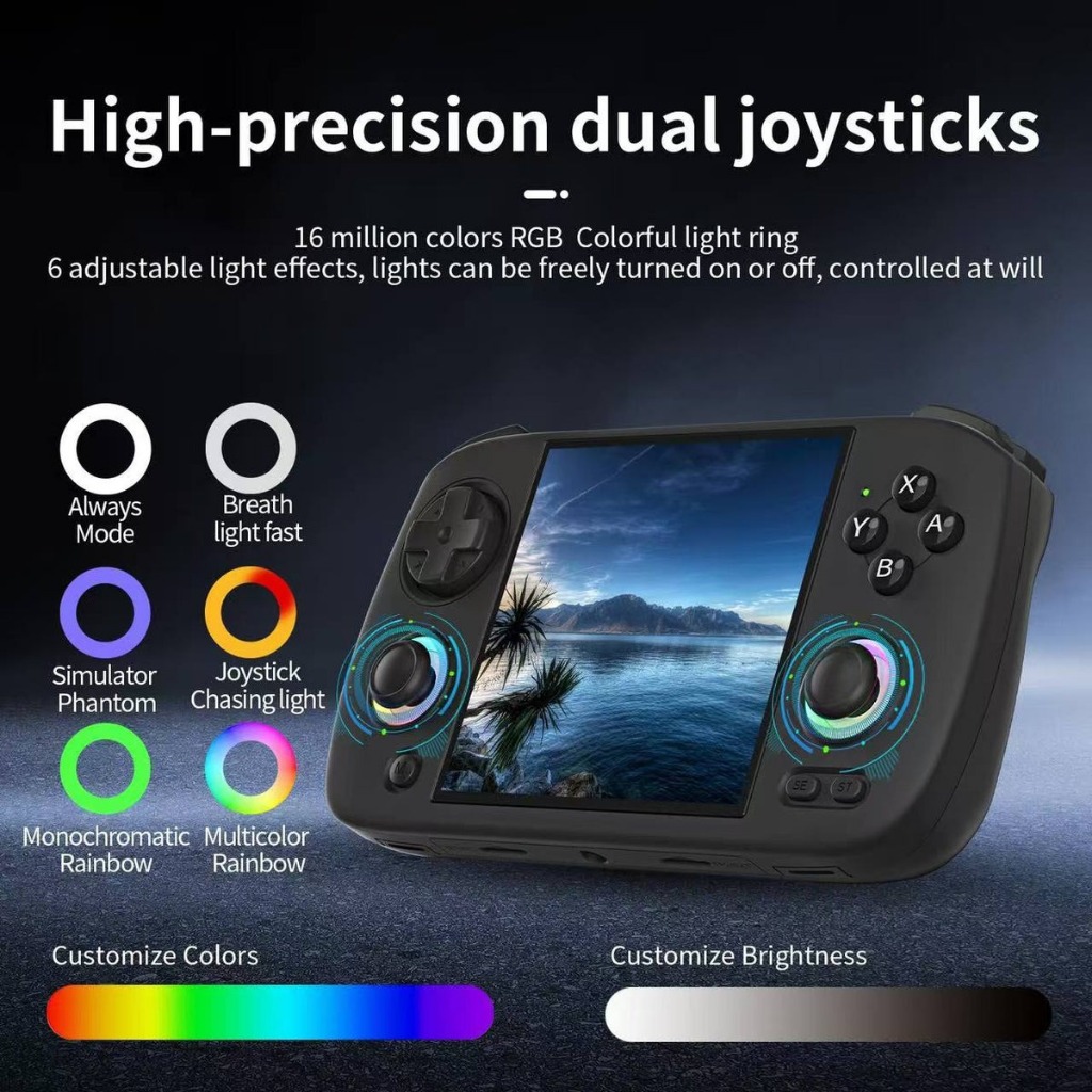 (แถมกระเป๋า + ฟิล์ม) Anbernic RG CubeXX เครื่องเกมพกพา หน้าจอสี่เหลี่ยม 1:1 มีอนาล็อกไฟRGB รองรับเกม Nds PSP PS1