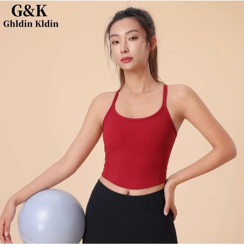 Ghldin Kldin เสื้อกั๊กโยคะ สปอร์ตบรา ทรงเข้ารูป ความยืดหยุ่นสูง thumbnail 7