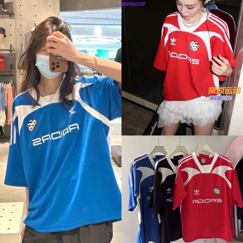 Gang_jeans(Mo)Adidas Adicolour เสื้อคอวียูนิเซ๊ก ทีเชิ้ตอาดิดาส งานนำเข้าสวยตรงปก 3 สี