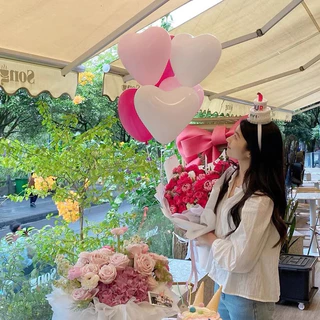 [พร้อมส่ง] ลูกโป่งหัวใจ ลูกโป่งยางหัวใจ ไม่รวมขาตั้ง งานเกาหลี เนื้อหนา สีสด ขนาด 12 นิ้ว ตกแต่งปาร์ตี้