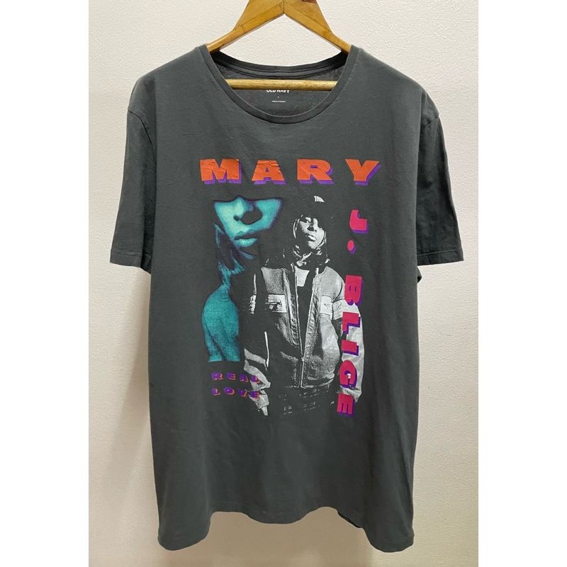 เสื้อยืดมือ 2 New Mary J Blige Mens  R&B Hip Hop Soul Pop Music Grey Cotton T-Shirt