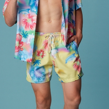 LEISURE PROJECTS) "ํYellow dancing under the moonlight SURF SHORTS"