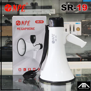 โทรโข่ง NPE SR-19 Megaphone NPESR19 50 W โทรโข่ง มี Bluetooth USB SD CARD NPE SR 19 บันทึกเสียงได้