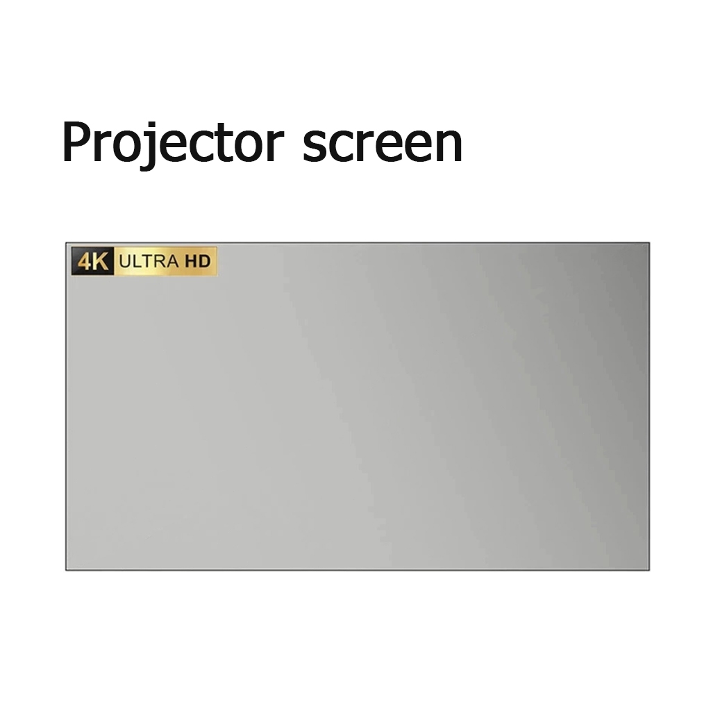 จอโปรเจคเตอร์ HD Anti-Light Curtain Projector Screen 60 84 100 นิ้ว จอโปรเจคเตอร์ ความสว่างสูงเพิ่มสี 1.8 เท่า