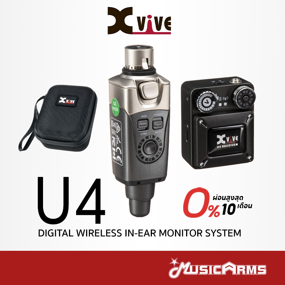 Xvive U4 ไวเลสอินเอียร์มอนิเตอร์ U4 Digital Wireless In-Ear Monitor System