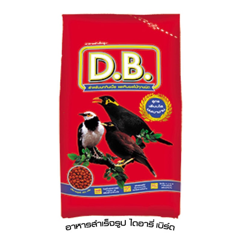 อาหารนกขุนทอง D.B. ขนาด 400 กรัม เม็ด M  จำนวน 3 ถุง