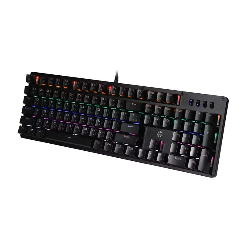 คีย์บอร์ดเกมมิ่ง - HP GK100 - MECHANICAL KEYBOARD 104 KEYS / BLUE SWITCH