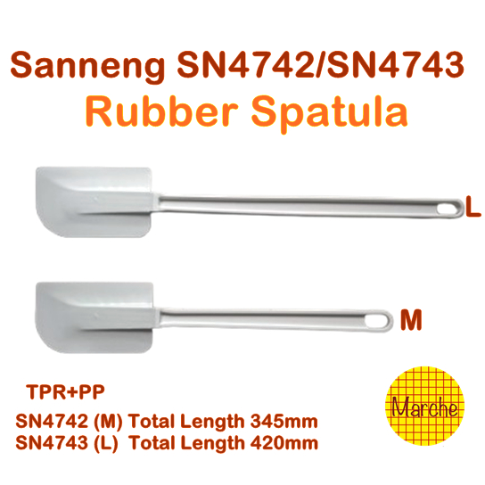 Sanneng SN4742/SN4743 Rubber Spatula(M/L) ไม้พายสำหรับทำขนม