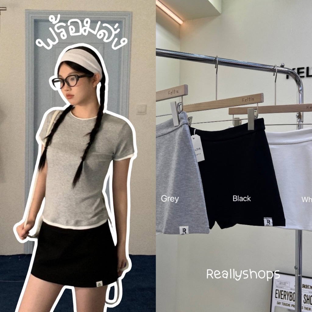 Reallyshops #723 กระโปรงสั้นทรงเอ ตีกอล์ฟ+เทนนิส มีซับใน เอวยางยืด ผู้หญิง พร้อมส่ง