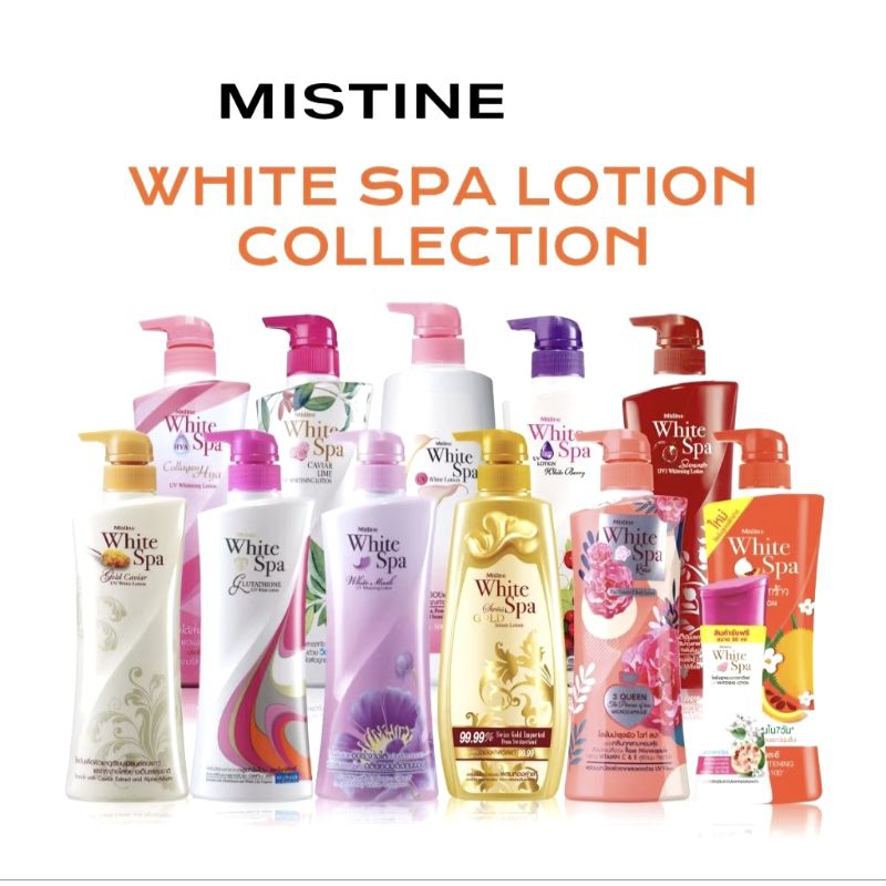 🔥💗รวม Mistine White Spa Whitening Lotion 400ml./200ml. มีให้เลือกหลากหลายสูตรค่ะ