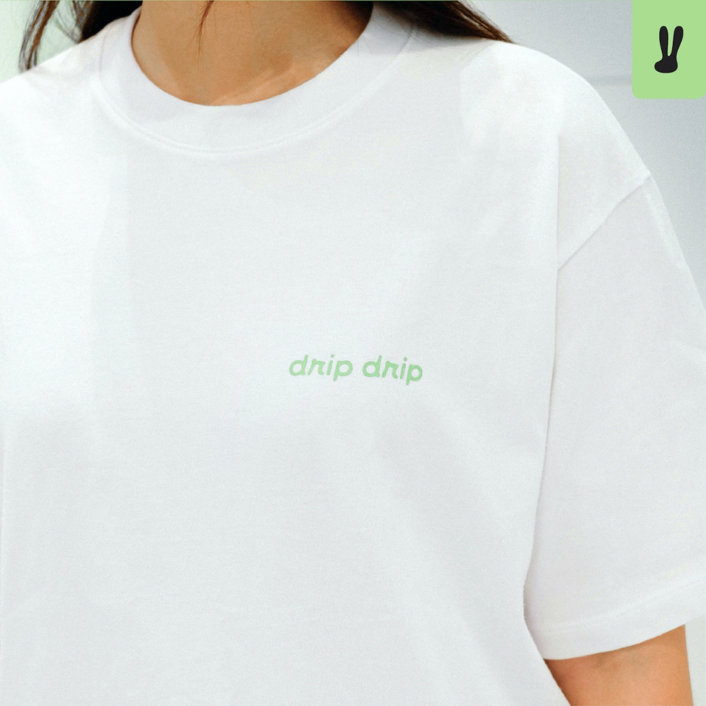 Drip Drip T-Shirt Cotton l เสื้อยืด Oversize l เสื้อยืดแขนสั้น l เสื้อยืดคอกลม l เนื้อผ้าคอตตอน l CA