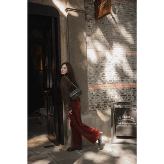 กางเกงลูกฟูก Corduroy Pants ทรงขากระบอกใหญ่ ผ้าดีและสีสวยมาก แมทซ์กับไหมพรมได้สวยมากค่ะ