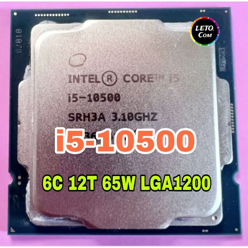 ซีพียู CPU Intel Core i5-10500 3.1GHz 6คอ12เทรด LGA 1200 ฟรีซิลิโคน1ซอง i5 10500