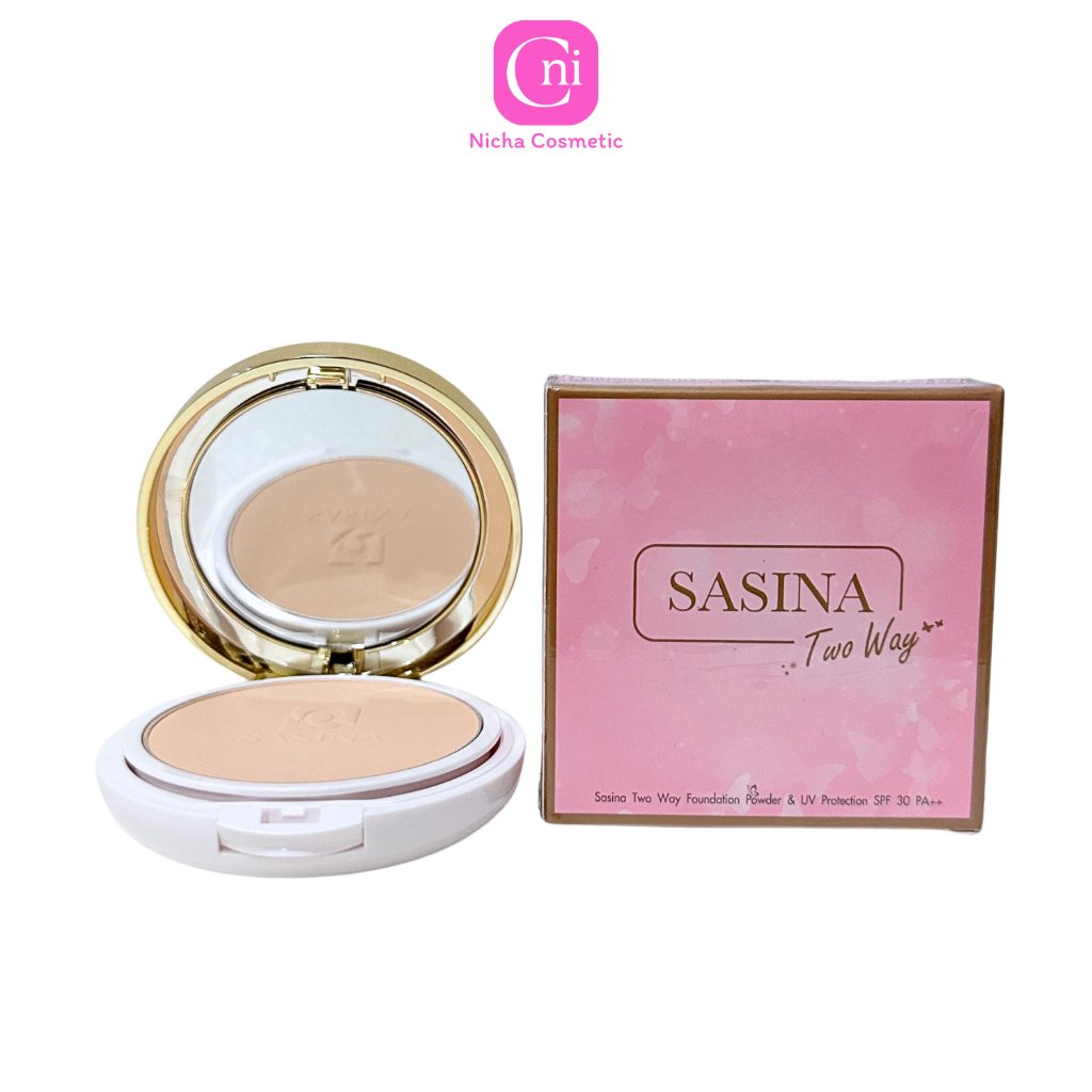 ศศินา แป้งพัฟ ผสมรองพื้น ทูเวย์ ผิวธรรมดา-ผิวแห้ง Sasina Two Way Foundation Powder SPF30PA++ 14g.