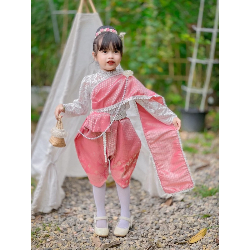 ชุดไทยเด็กหงส์ฟ้ามี3สี
