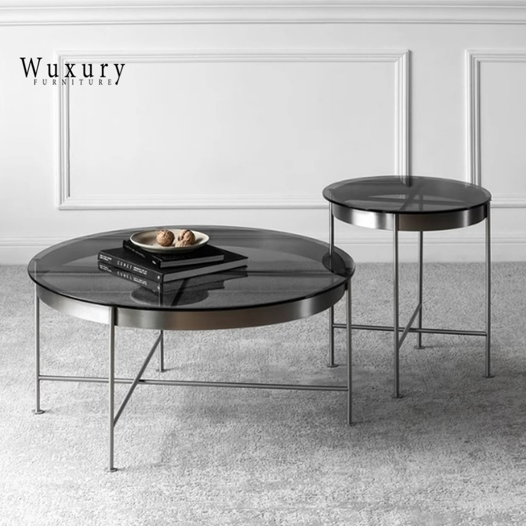 Wuxury.furniture โต๊ะกลางโซฟา โต๊ะกลมStyle modern ส่งฟรี