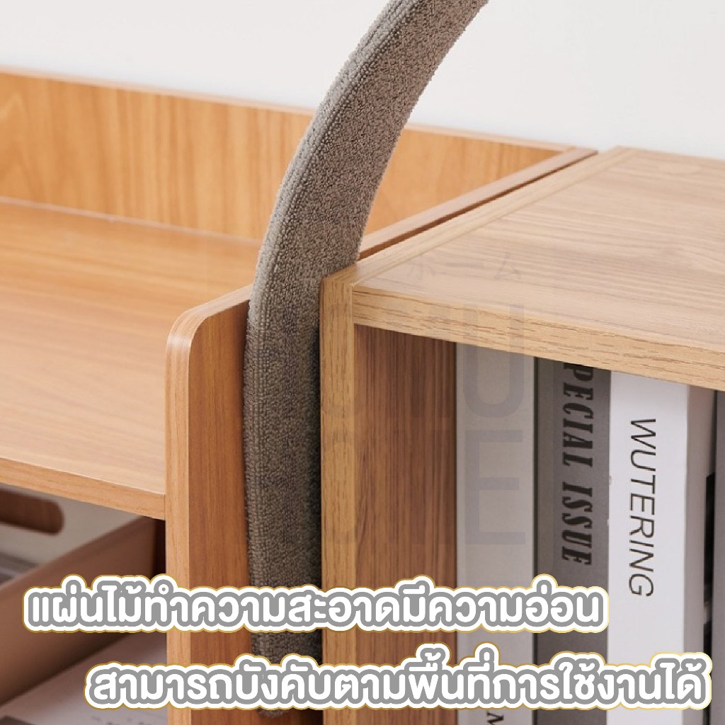 【HOMUHOME ホーム】ไม้พายปัดฝุ่น ไม้ถูซอก แบบถอดผ้าซักและยืดหดได้ยาวสูงสุด 136 ซม. C02 CTN508 GC - รูปที่ 3