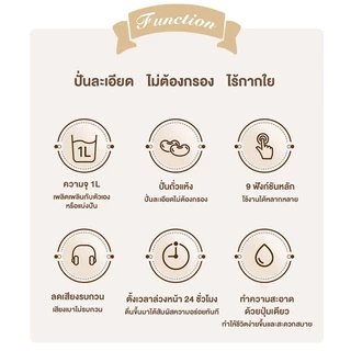CAMEL เครื่องทำน้ำเต้าหู้ เครื่องทำนมถั่วเหลือง 1000ML เครื่องบดอาหาร เครื่องบดอาหารเด็ก