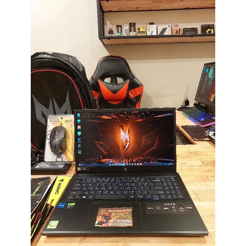 Acer Nitro V15 ANV15-51-578S i5-13420H RTX2050 RAM16GB.DDR5 SSD512GB.Gen4 สภาพนางฟ้า99%