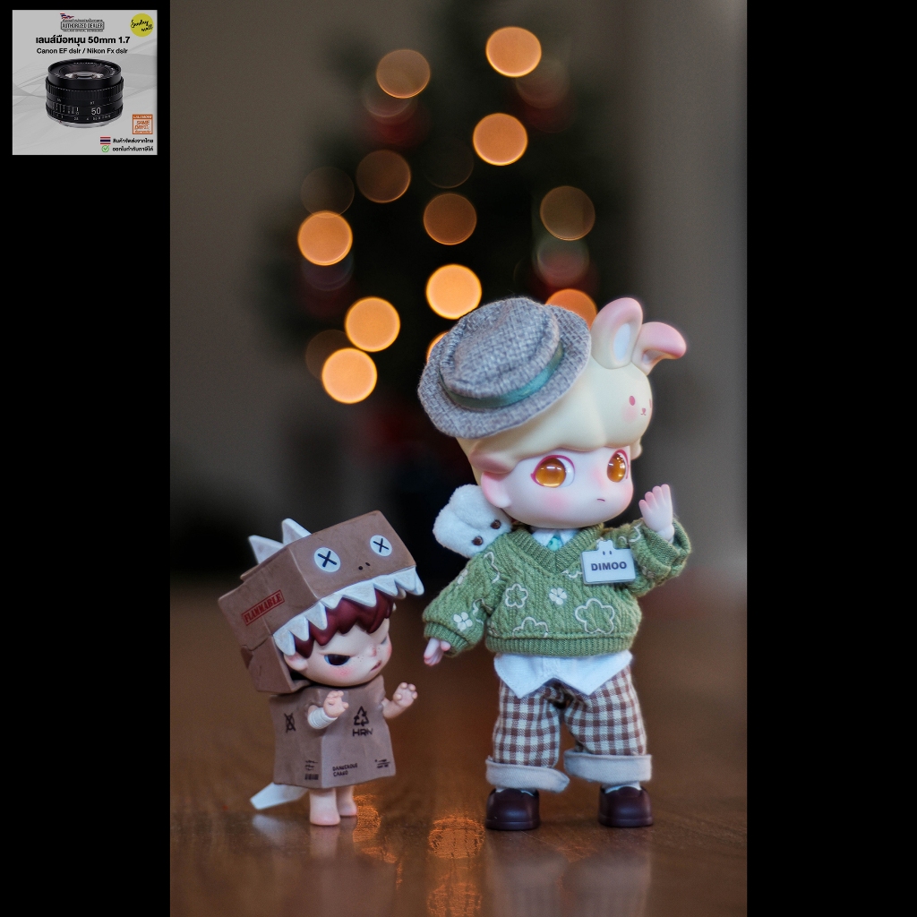 เลนส์ละลายหลัง 50mm 1.7 สำหรับกล้อง DSLR Canon EF / Nikon Fx เลนส์มือหมุน