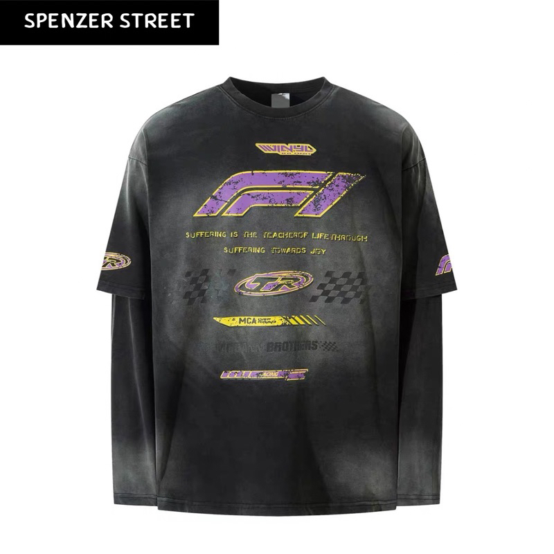[พร้อมส่ง] Spenzer.street | FI Layer sweater โอเวอร์ไซส์ เสื้อผ้าสตรีท เนื้อผ้าดี ทันกระแส unisex 2024 ขายดี