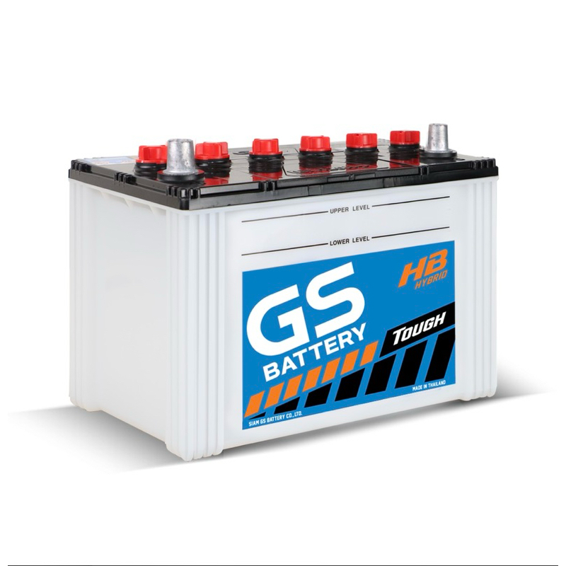 แบตเตอรี่รถยนต์ GS EXTRA120R กระบะ,ปิ๊กอัพ 80แอมป์ (ขั้วบวกอยู่ด้านขวา)