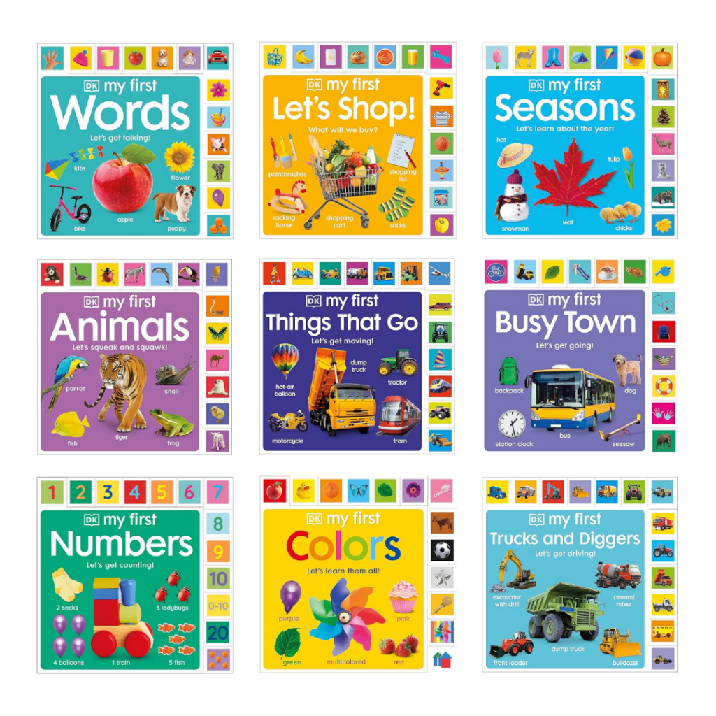 พร้อมส่ง DK My First Tabbed Board Books (Pocket Size) หนังสือเด็ก คำศัพท์ภาษาอังกฤษ บอร์ดบุค