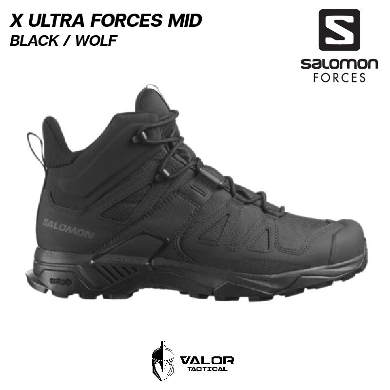 Salomon - X Ultra Forces Mid [Black/Wolf] รองเท้าผู้ชาย เดินป่า วิ่งเทรล Trail Running กันลื่น น้ำหน