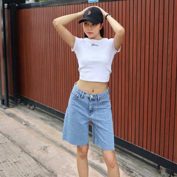 ยีนส์ Nammon Jeans NM30-NM302-NM304-NM22 กางเกงยีนส์เรียบขา 3 ส่วน - ผ้าไม่ยืด รูปที่ 5