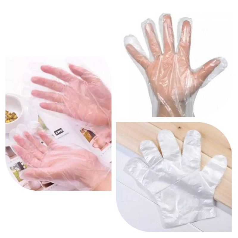 คู่ล่ะ1บาท ถุงมือพลาสติกเอนกประสงค์ ใช้แล้วทิ้ง ถุงมือใช้แล้วทิ้ง