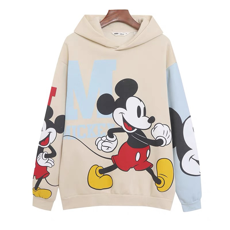MICKEY PULL OVER HOODIE (TS450) Disbeyx Delta เสื้อฮู้ด มิคกี้ สเวตเตอร์ Mickey mouse Disney แท้ % (Ts450)