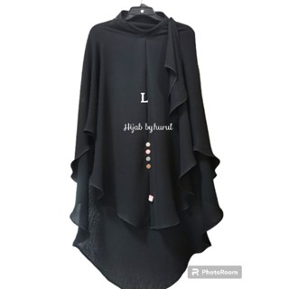 ผ้า​คลุม​อา​บา​ย่า​รุ่น​ทรง​ไข่​ กระดุมคละสี​ ขายดีตลอดกาล