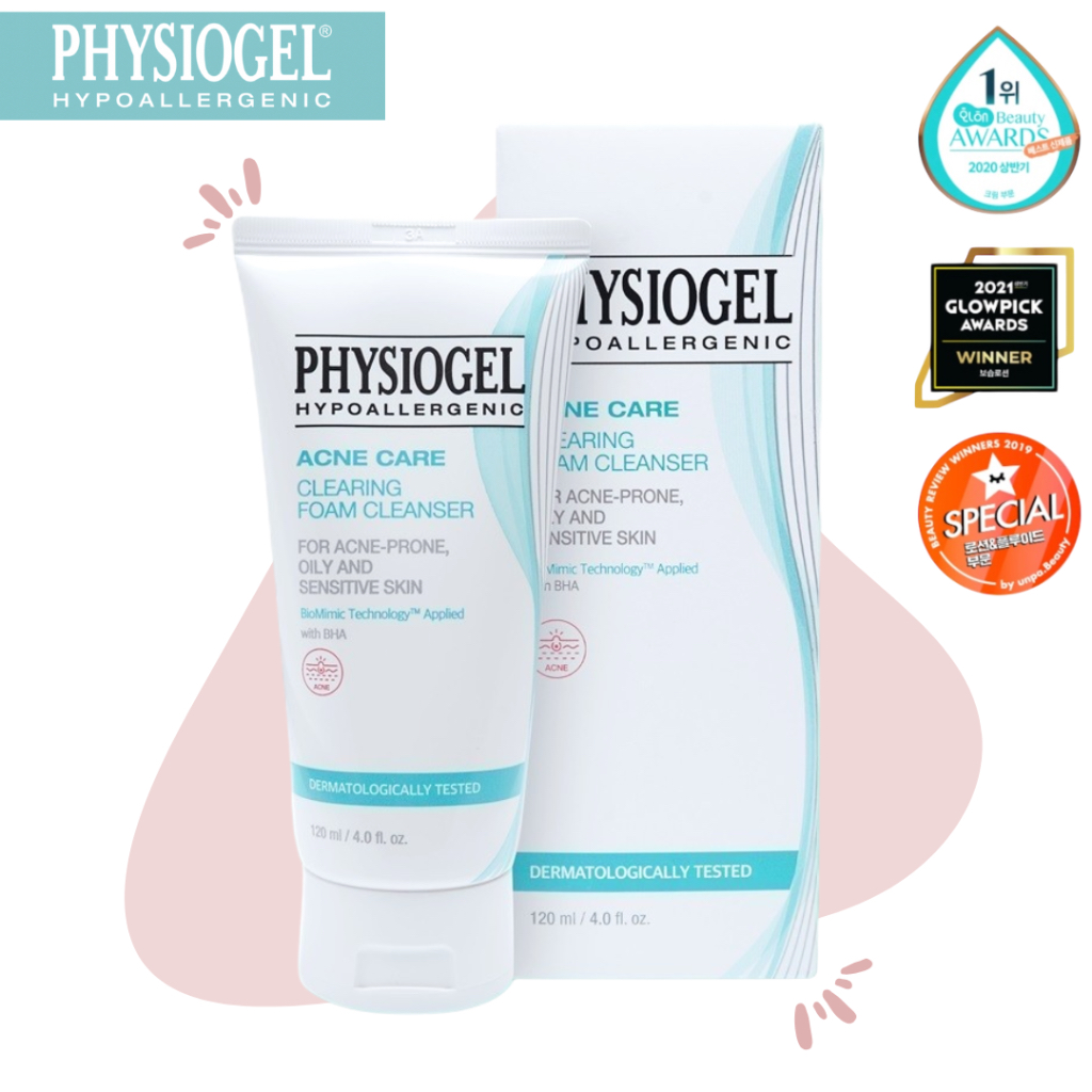 ( พร้อมส่ง) Physiogel Acne Care Clearing Foam Cleanser 120ml โฟมล้างหน้า คนเป็นสิว ผิวมัน แพ้ง่าย