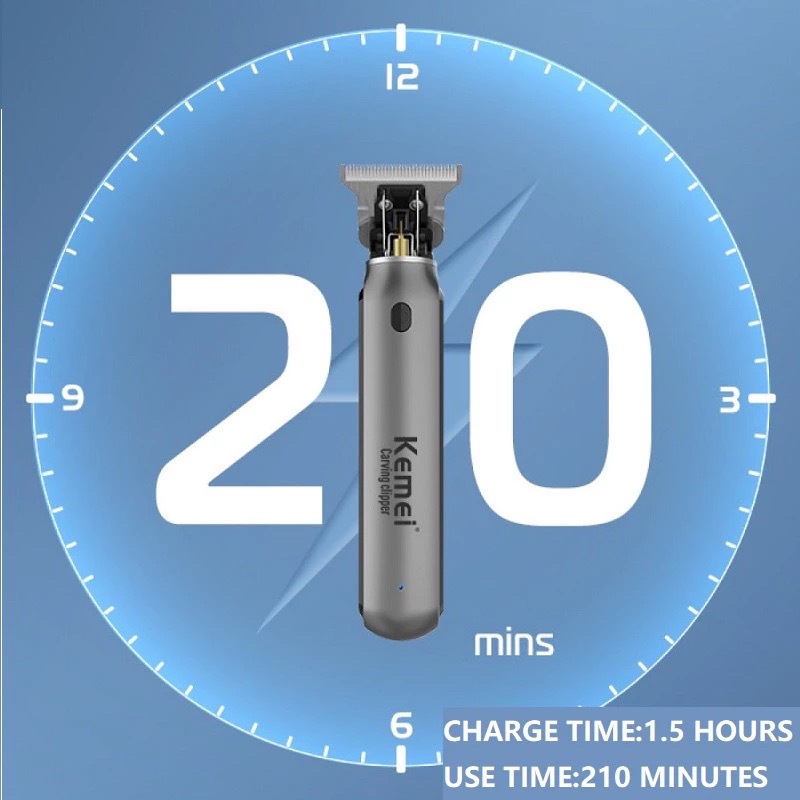 Kemei KM-1757 USB ชาร์จปัตตาเลี่ยนผมไร้สาย Professional Hair Clipper ชาร์จไฟฟ้าผม Trimmer ตัดผม Ha - รูปที่ 3