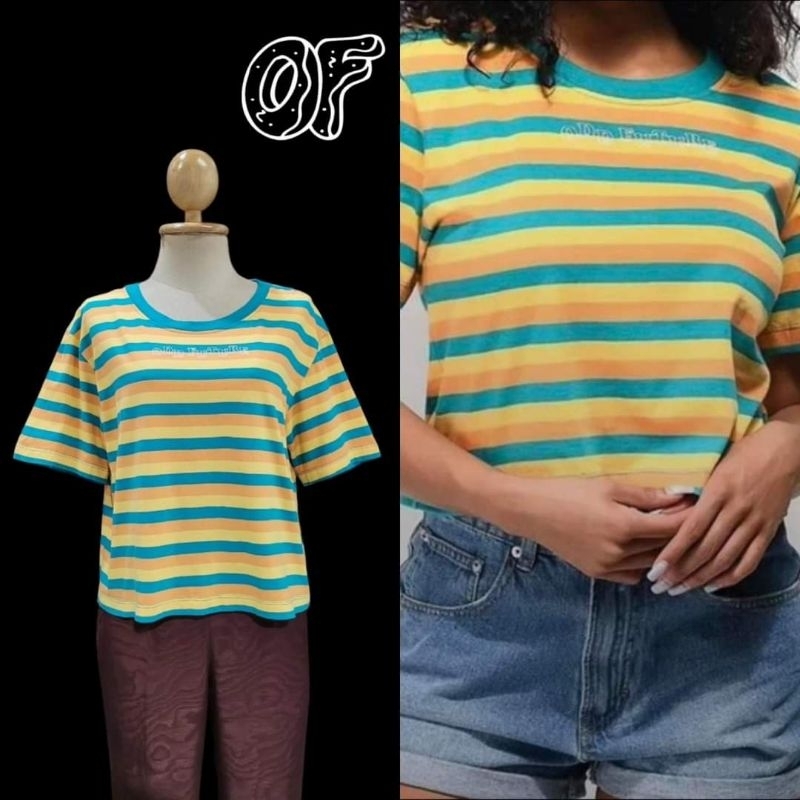 Odd Future Striped Cropped Tee