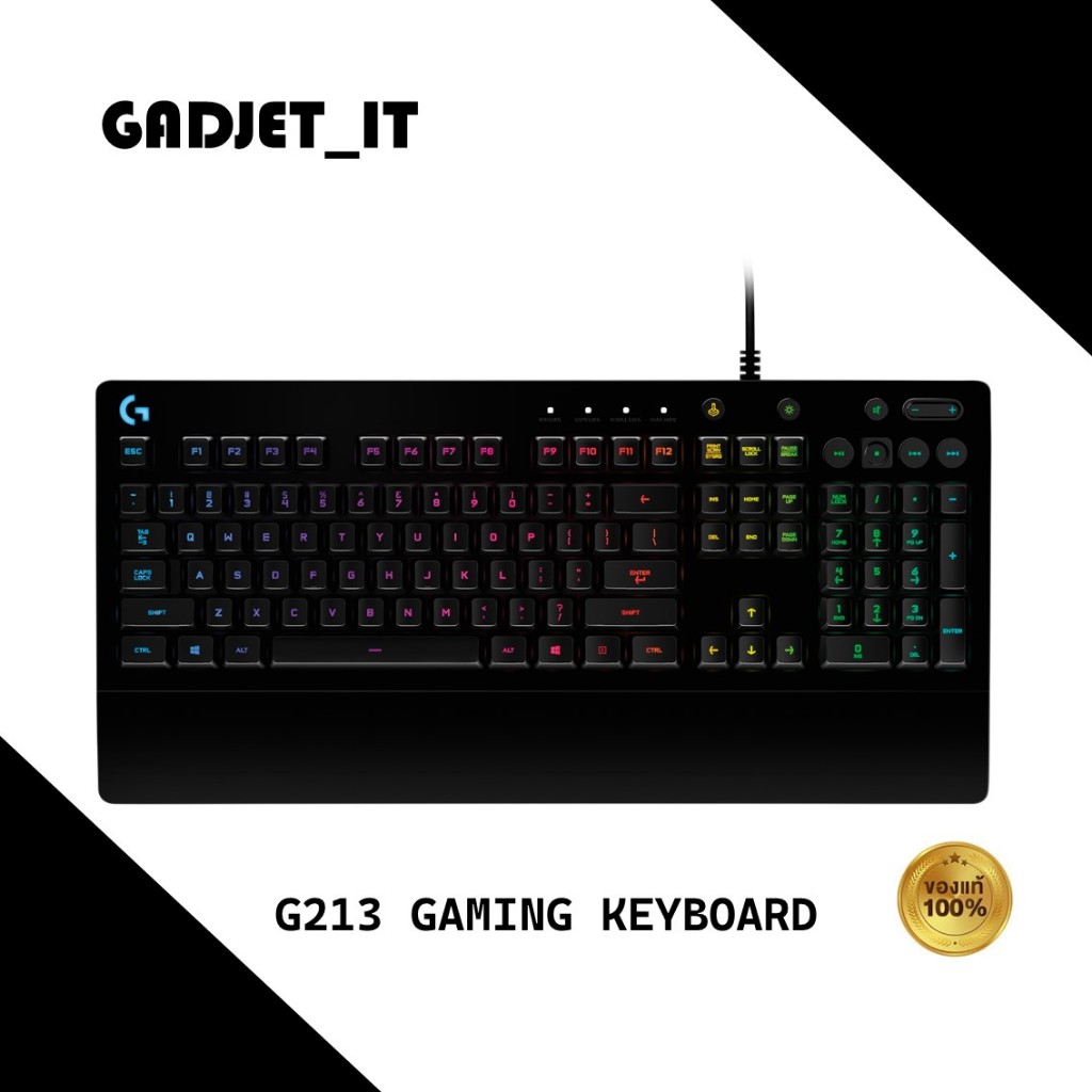 LOGITECH KEYBOARD (G213) PRODIGY GAMING *ส่งฟรี ของแท้ ประกันไทย