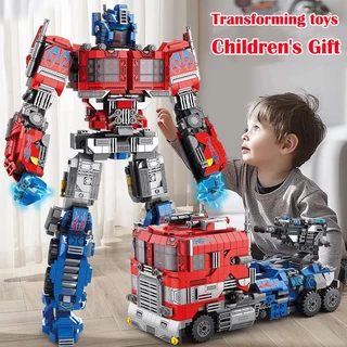 หุ่นยนต์ Building Blocks หุ้มเกราะของเล่น Autobots รุ่น Optimus Prime Bumblebee ของเล่นสำหรับเด็ก