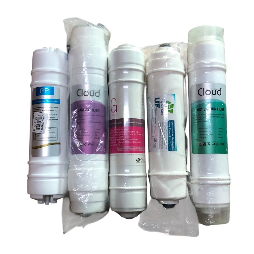 ชุดไส้กรอง 5 ขั้นตอน UF (เดือยทุกแท่ง)(PP Inline +Carbon 12" Inline+GAC Inline+UF+Carbon 12" Inline)