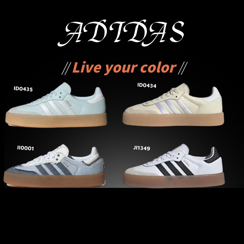 Adidas Originals SAMBAE classic casual รองเท้าผ้าใบ low-cut กันลื่นทนต่อการสึกหรอของแท้ 100%