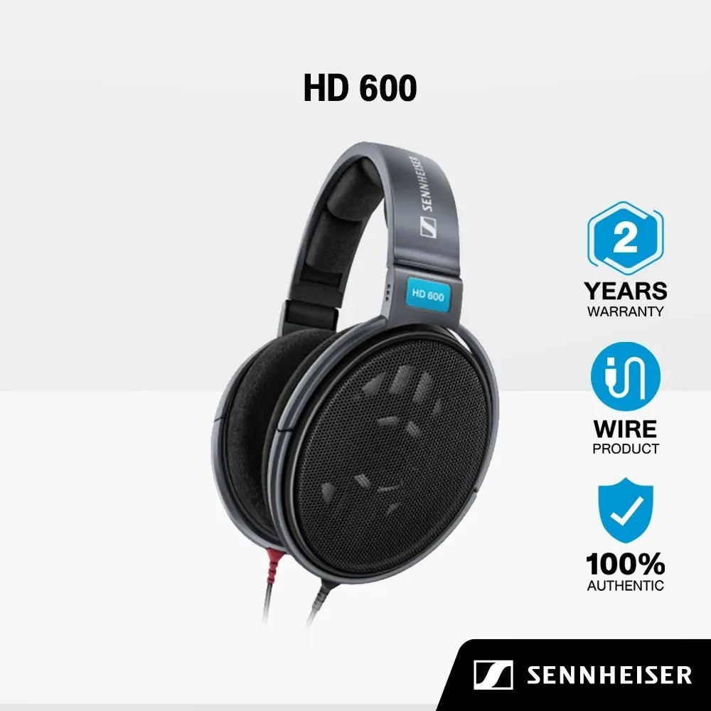 Sennheiser หูฟัง Audiophile รุ่น HD 600 มาพร้อมตัวครอบหูแบบเปิดคุณภาพสูงหุ้มด้วยตาข่ายเพื่อมอบเสียงชัดใส