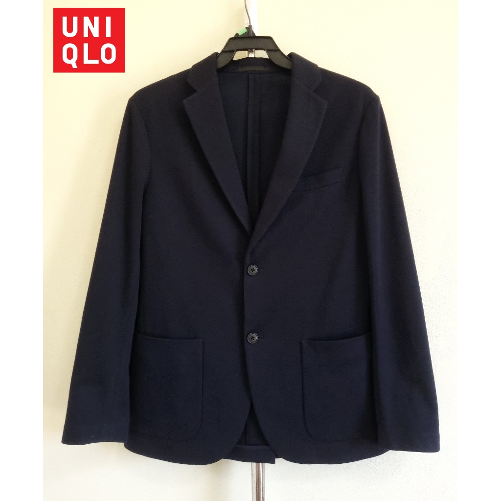 Uniqlo เสื้อสูทลำลอง เบลเซอร์ สีกรมเข้ม อก 41 นิ้ว มือสอง