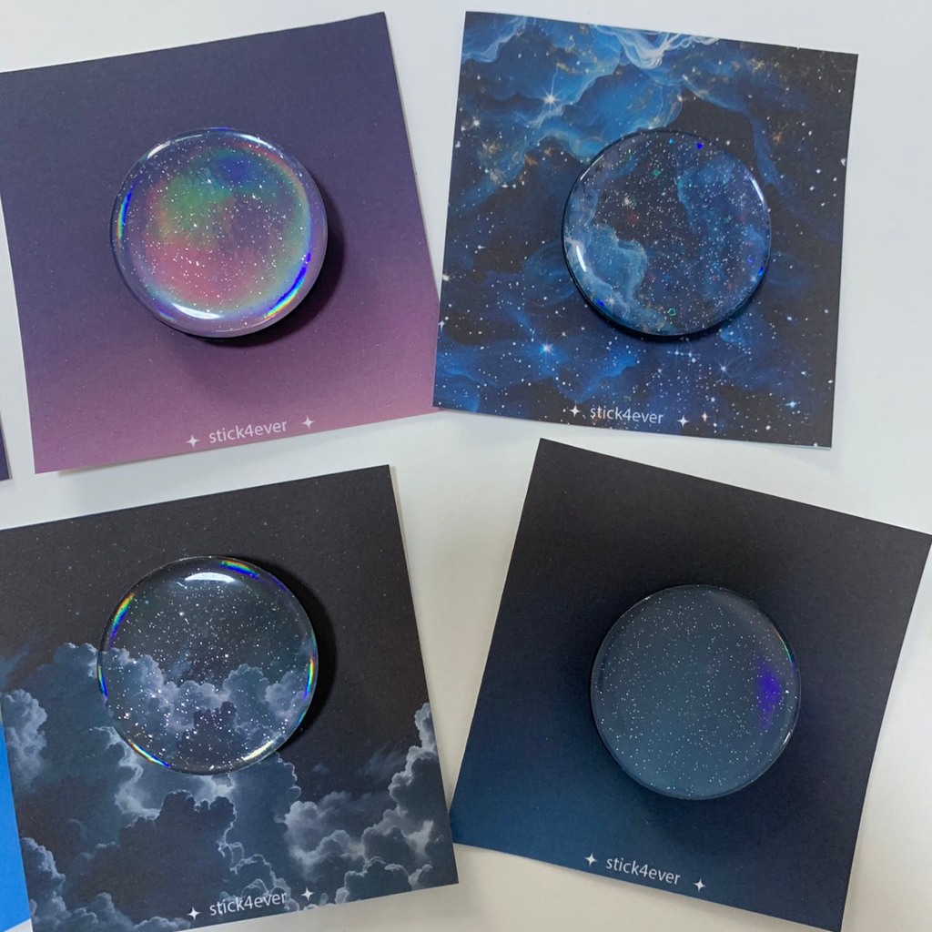 Griptok Hologram กริปต๊อกโทนมืด  ติดมือถือ โฮโลแกรม วิบๆวับๆ