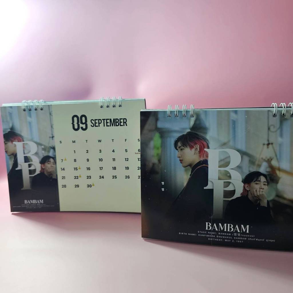 ปฏิทินตั้งโต๊ะ 2025 Bambam Got7 แบมแบม ขนาด 6*8 นิ้ว 28 หน้า