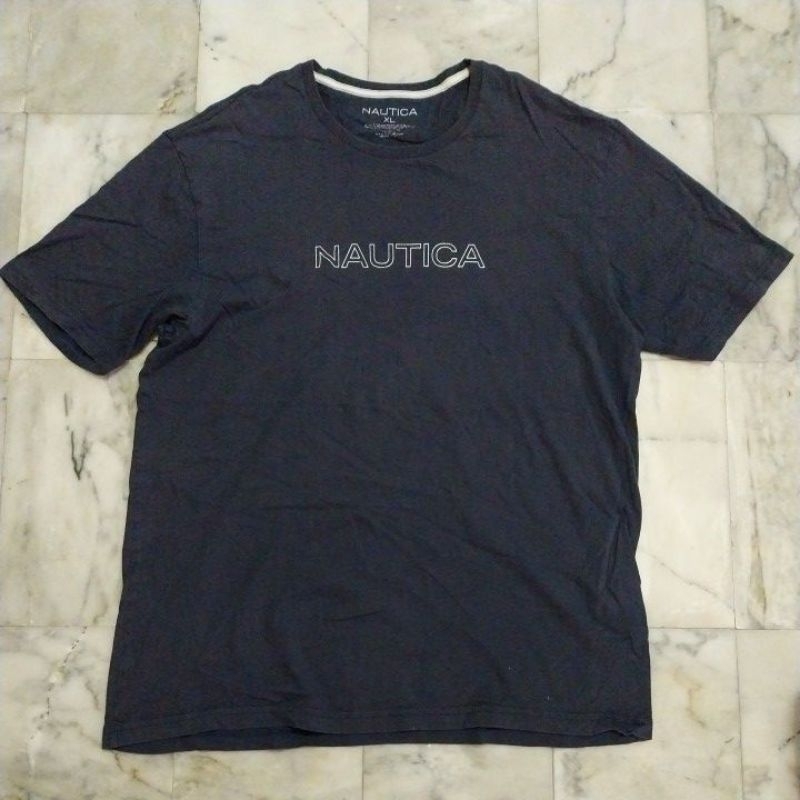 เสื้อยืดแขนสั้น แนวสตรีท NAUTICA แท้ มือสอง สภาพดี ของพร้อมส่งครับ