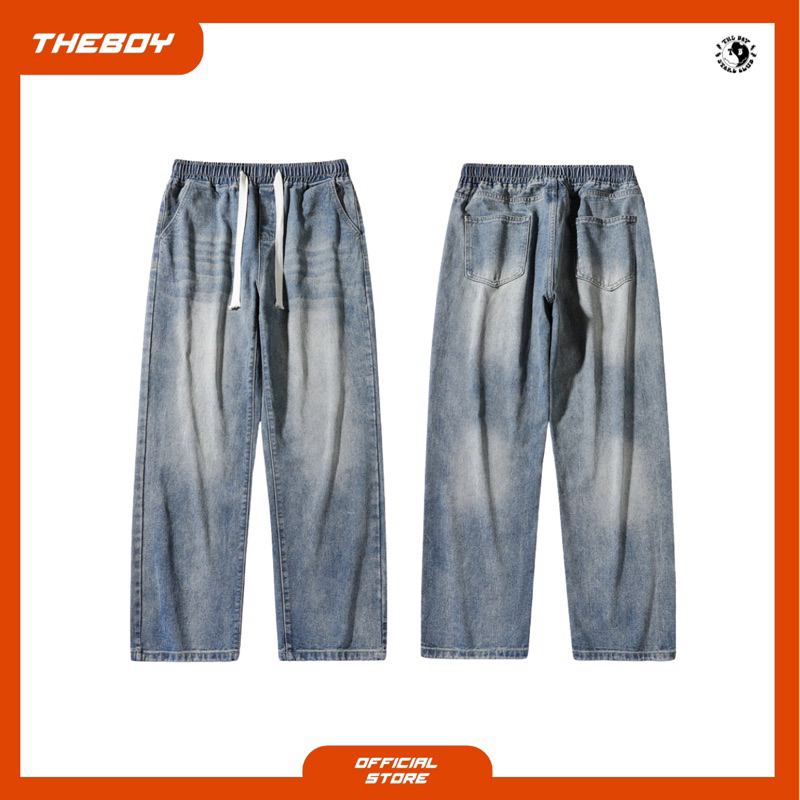 THEBOY-PASSER ROLE VINTAGE JEANS กางเกงยีนส์ทรงกระบอกตรง