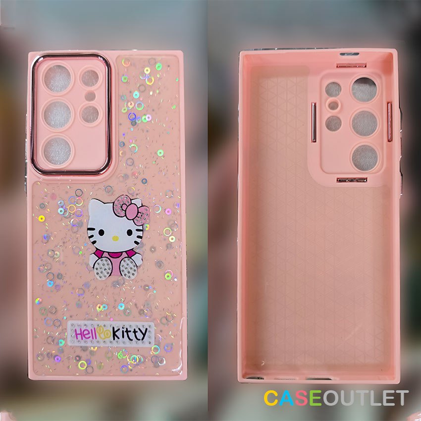 เคส Samsung S24 Ultra S24ultra คิตตี้ ผีเสื้อ Glister ประดับเพชร